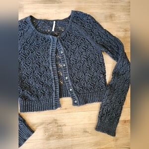 Free People Crochet Cardigan